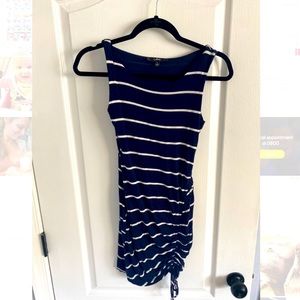 LuLus stripped navy dress